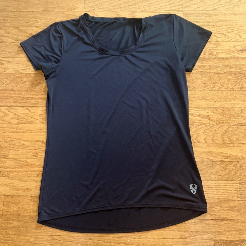STOIC ACTIVE TECH TEE SHIRT BLACK WOMENS SIZE LARGE